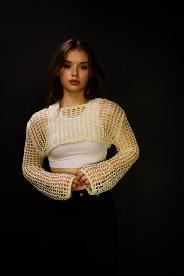 Crop Cover-Up Top - Apricot