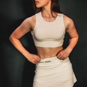 Ruffle Cascade Skirt - White